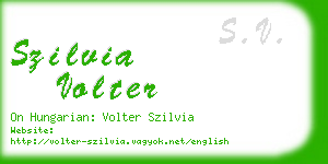 szilvia volter business card